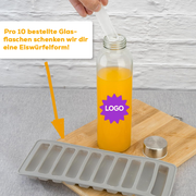 Glas Trinkflasche